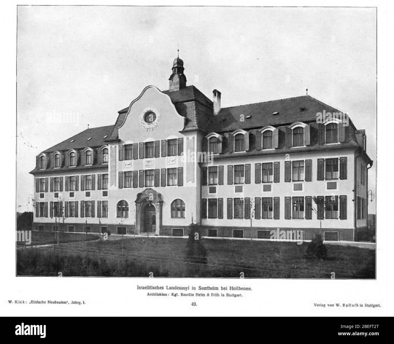 Heilbronn-Sontheim Israelitisches Asyl um 1909 Herausgeber W.Kick  Datenbank Heuss Signatur E005-2864. Stock Photo