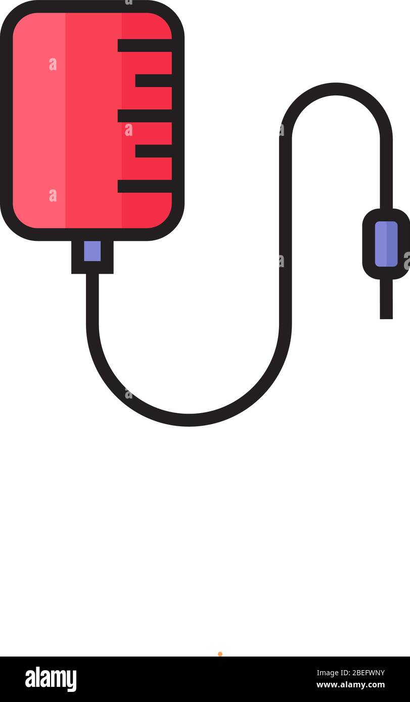 transfusion icon vector filled outline style. vector illustration. isolated on white background. Stock Vector