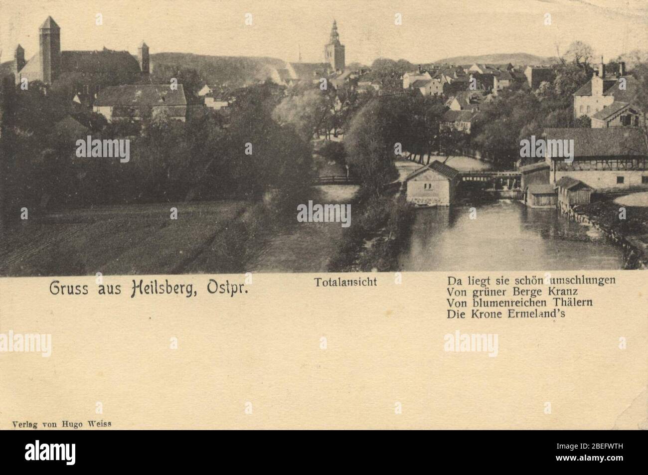 Heilsberg, Ostpreußen - Stadtansicht Stock Photo - Alamy