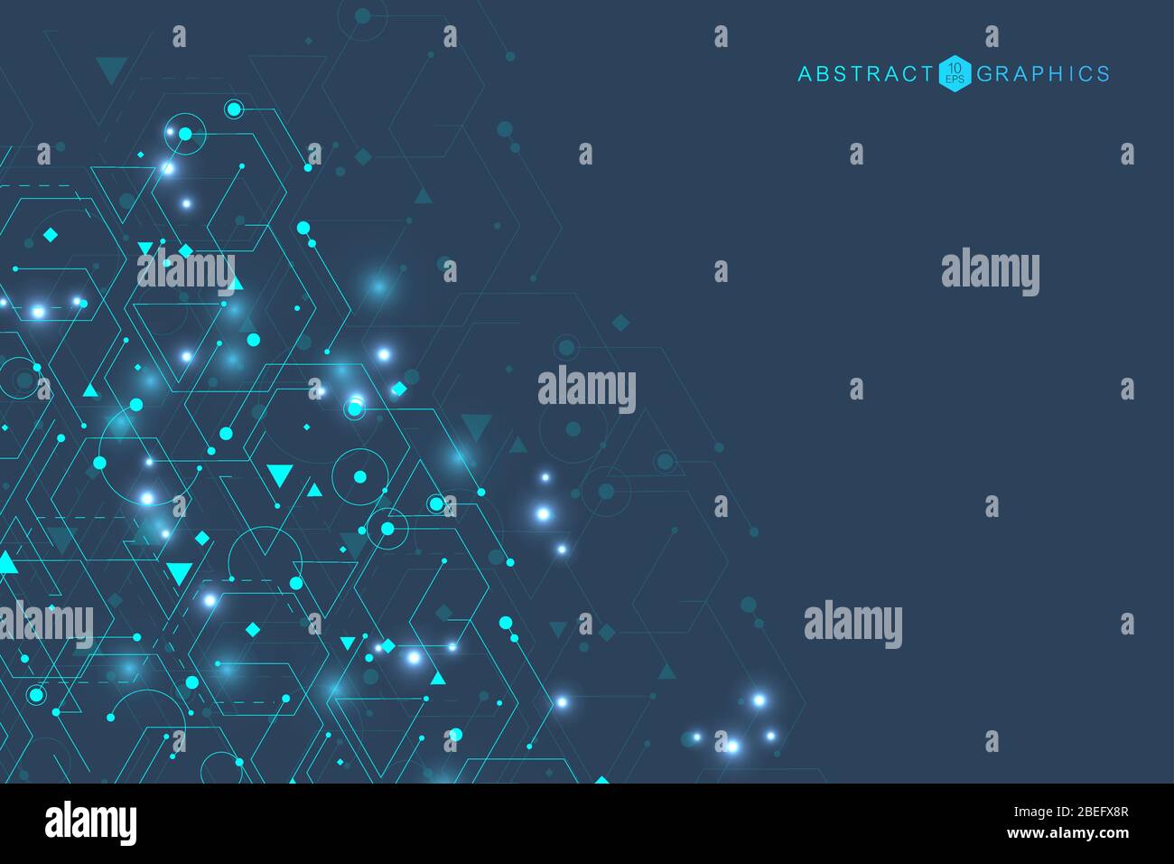 Geometric abstract background with connected line and dots. Structure ...