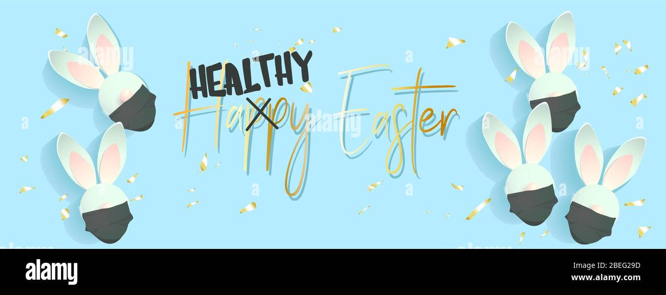 Funny rabbits. Easter bunny. Vector illustration on a background.. Stock Vector
