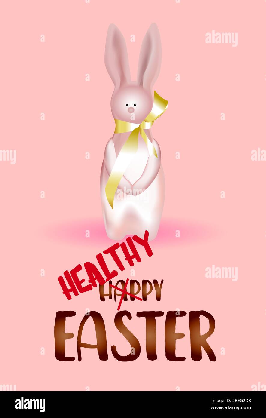 Funny rabbits. Easter bunny. Vector illustration on a pink background.. Stock Vector