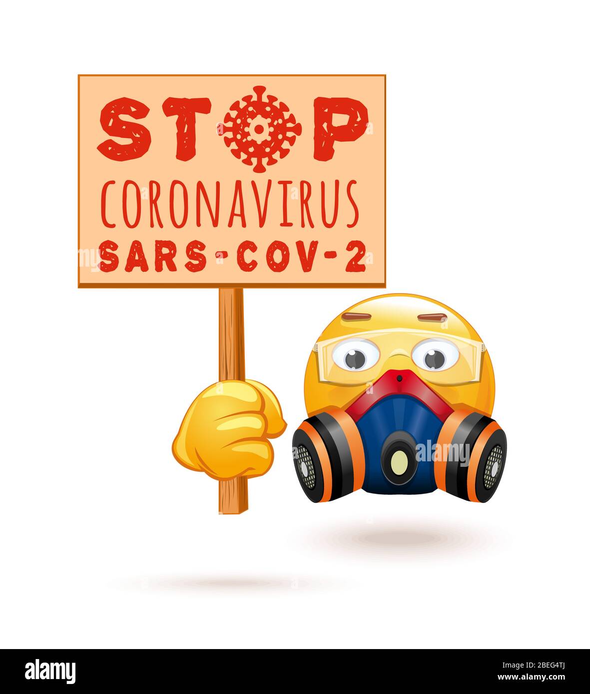 Emoji in a respirator and protection glasses Stock Vector Image & Art Alamy