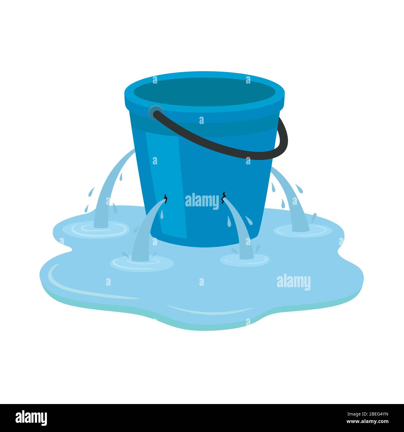 Leaking bucket Cut Out Stock Images & Pictures - Alamy