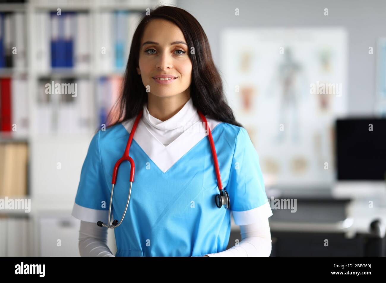 Cute brunette doctor