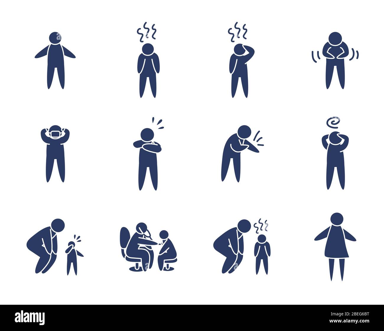 pictogram persons and health icon set over white background, line style ...
