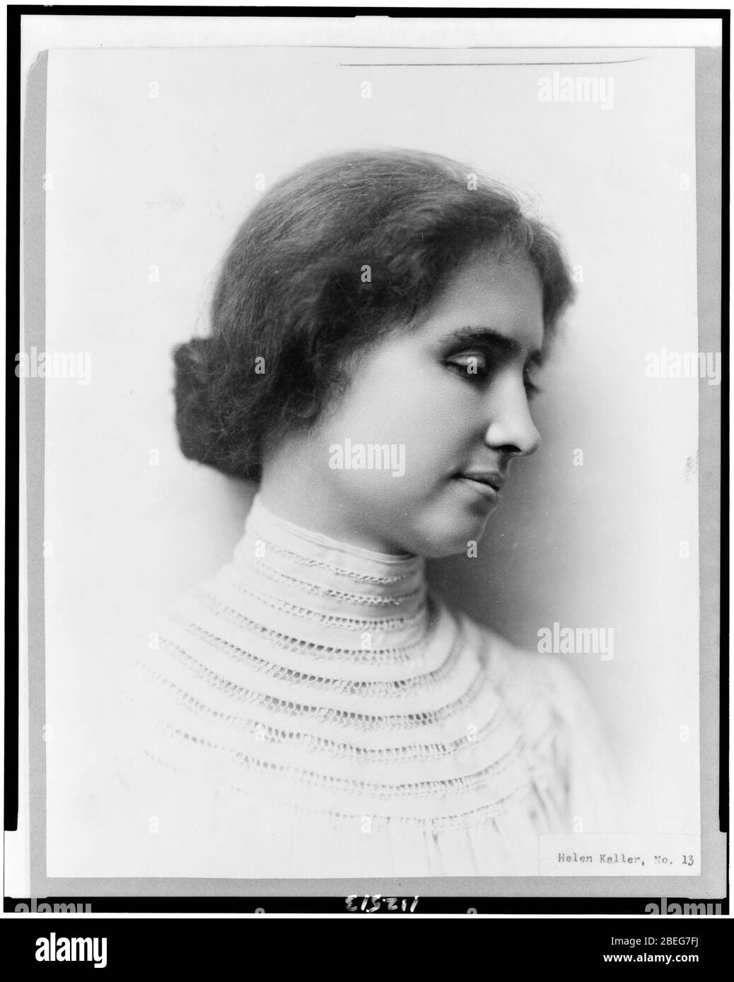 Helen Keller, head-and-shoulders portrait, facing right Stock Photo