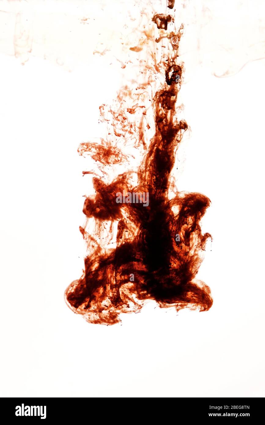 inks in water, color abstract explosion Stock Photo
