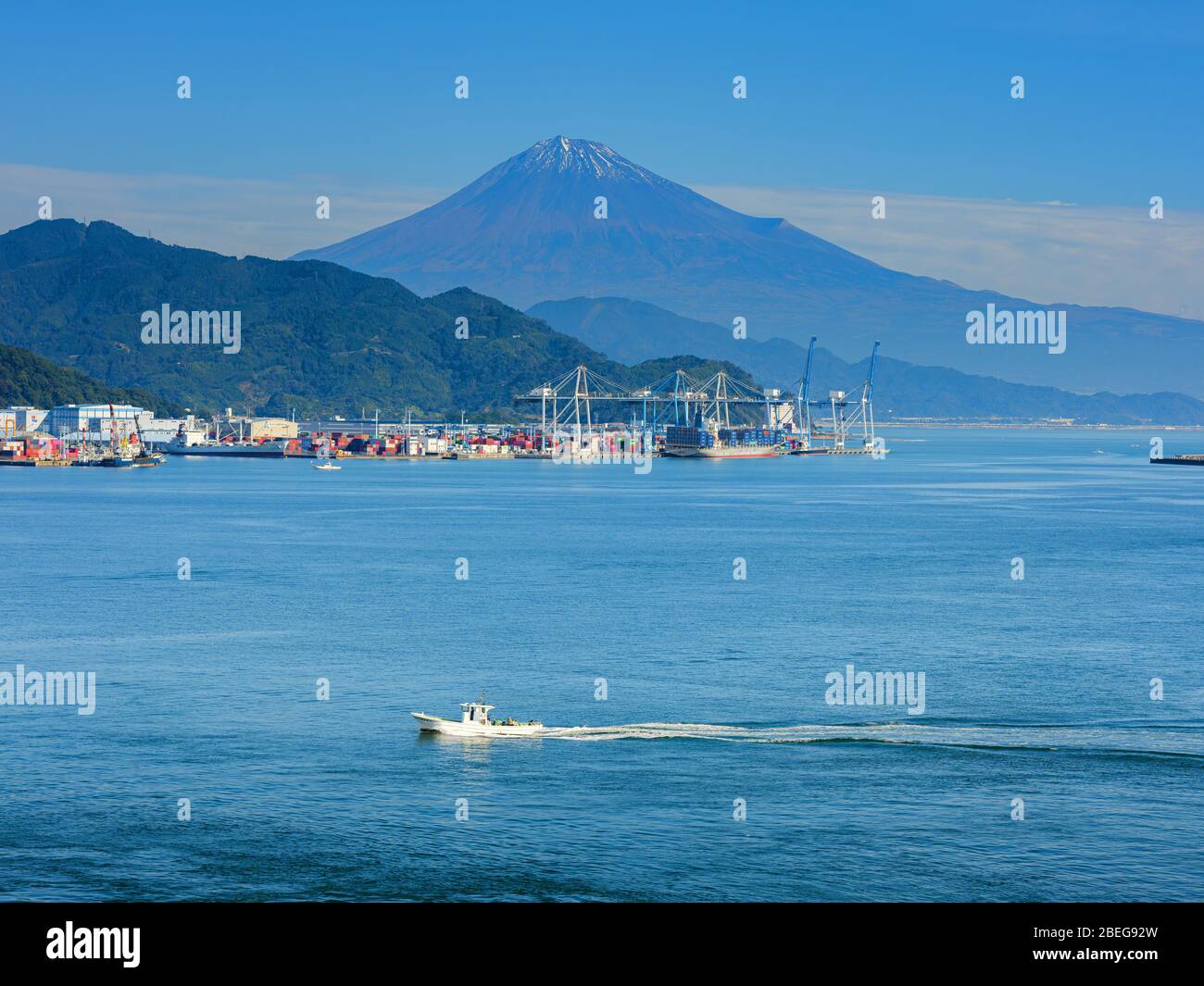 Mountain fuji and Shizuoka prefecture Stock Photo