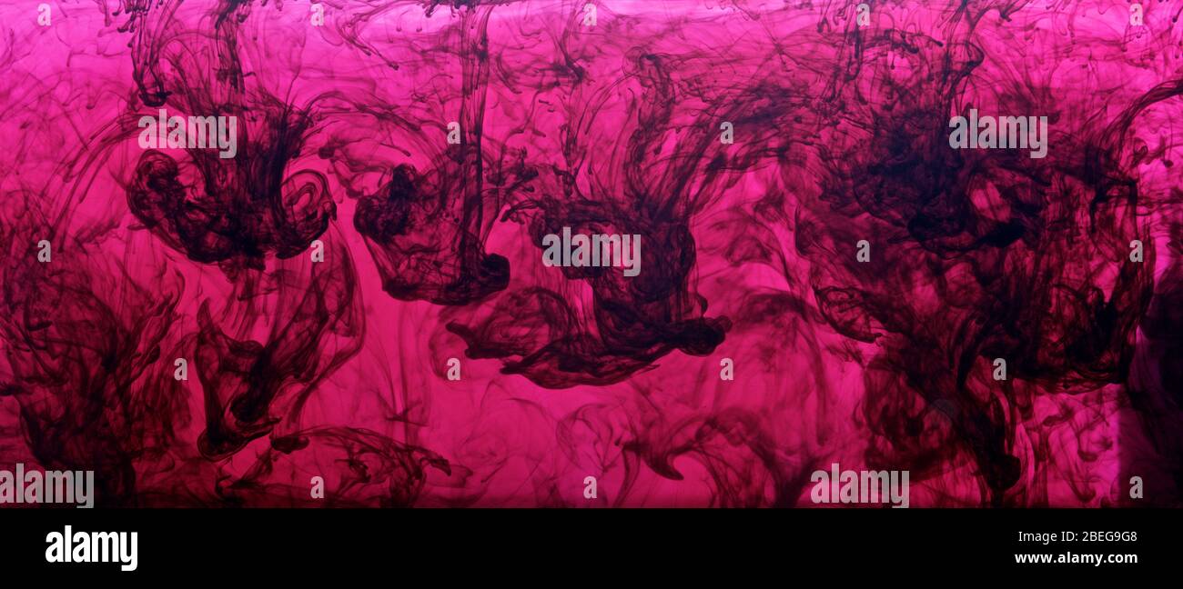 inks in water, color abstract explosion Stock Photo