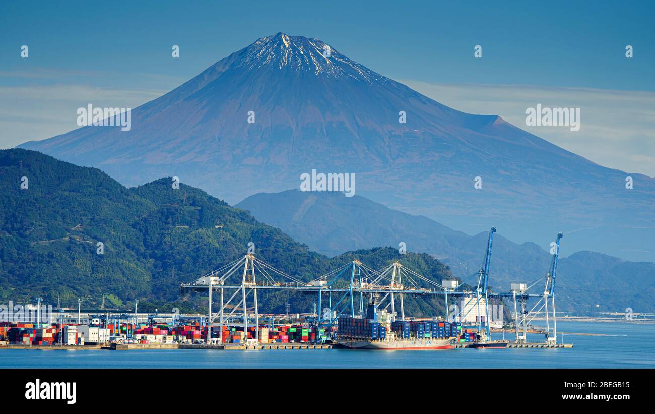 Mountain fuji and Shizuoka prefecture Stock Photo