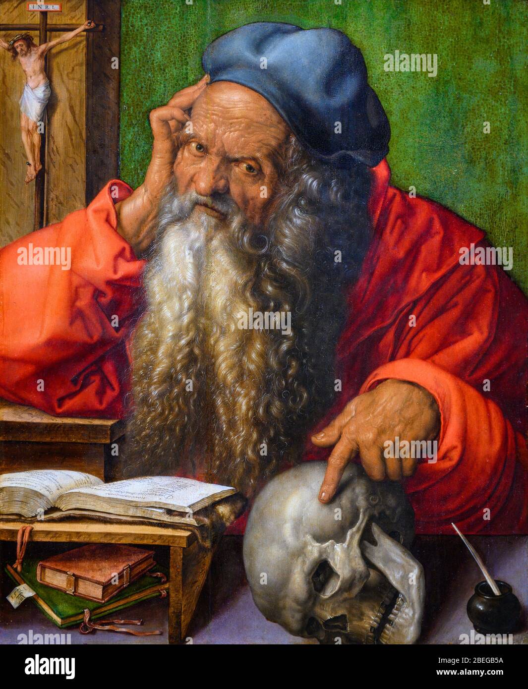 'Saint Jerome' (1521) by Albrecht Dürer (1471 – 1528). Oil on wood. Stock Photo