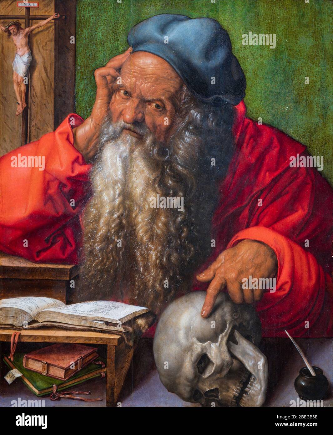 'Saint Jerome' (1521) by Albrecht Dürer (1471 – 1528). Oil on wood. Stock Photo