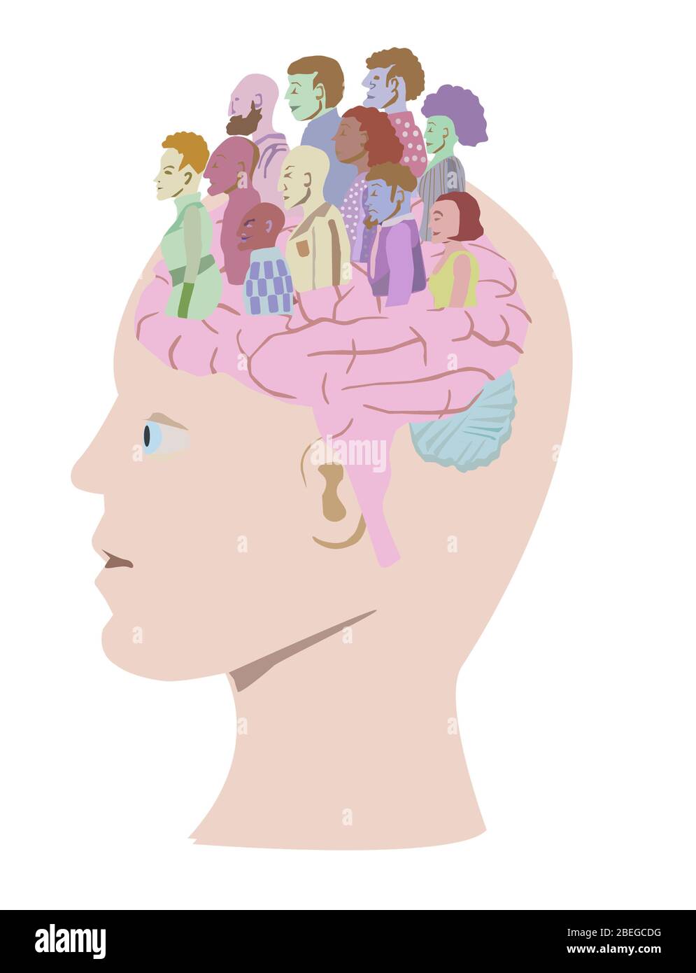 Multiple personalities cut out stock images pictures alamy