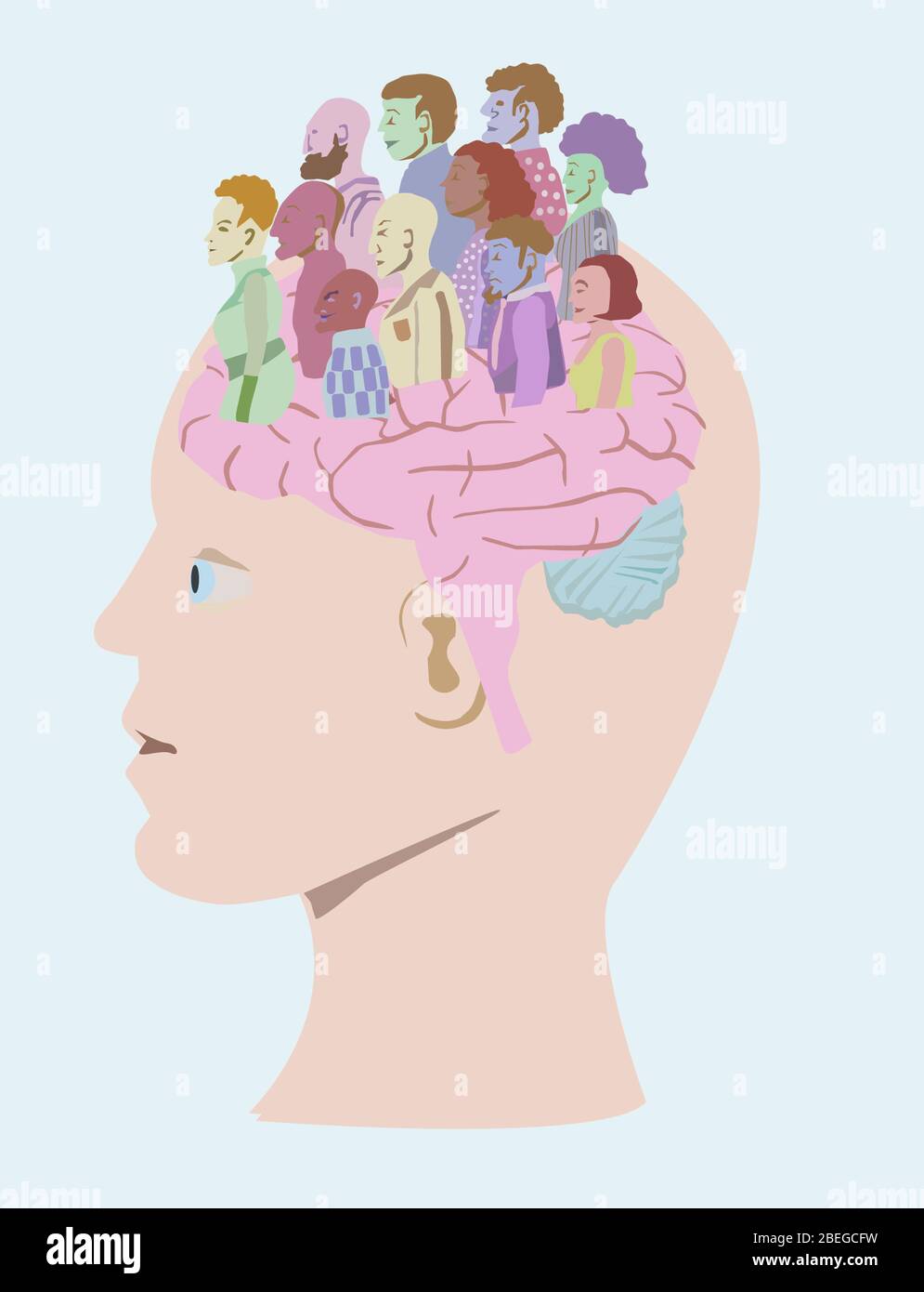 picture Multiple Personality Disorder Cartoon Images https www alamy com multiple personality disorder illustration image353173629 html