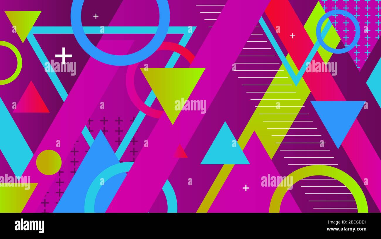A background illustration of colorful abstract geometric shapes and ...