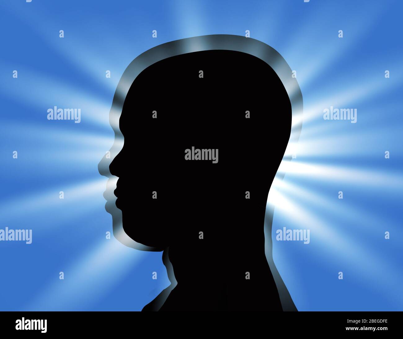 Male Profile in Silhouette Stock Photo - Alamy