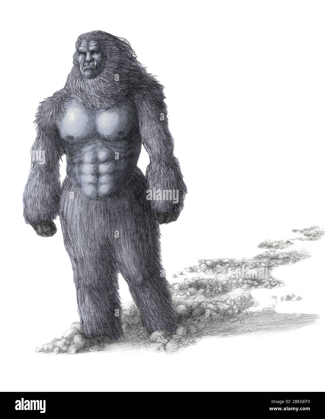 Yeti or Abominable Snowman Stock Photo