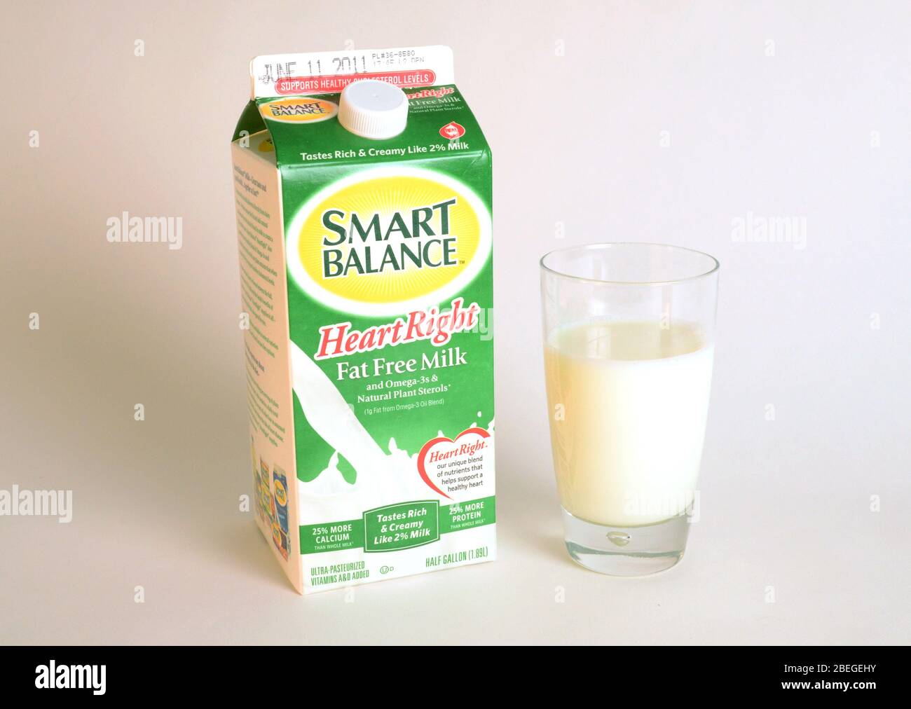 Heart-Healthy Milk Stock Photo