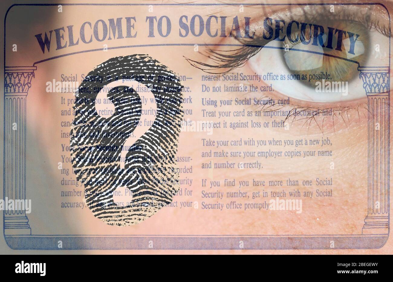 Identity Theft or Social Security Debate Stock Photo
