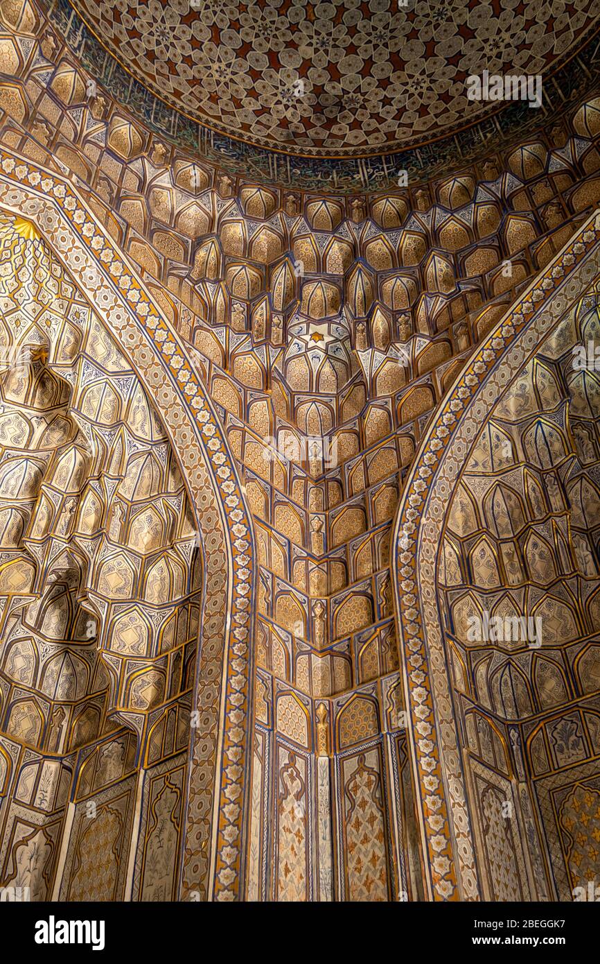 The Shah-i-Zinda Necropolis, Samarkand, Uzbekistan Stock Photo