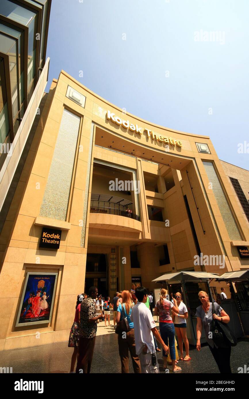 Los Angeles, AUG 11, 2009 - Exterior view of the Kodak Theatre Stock Photo