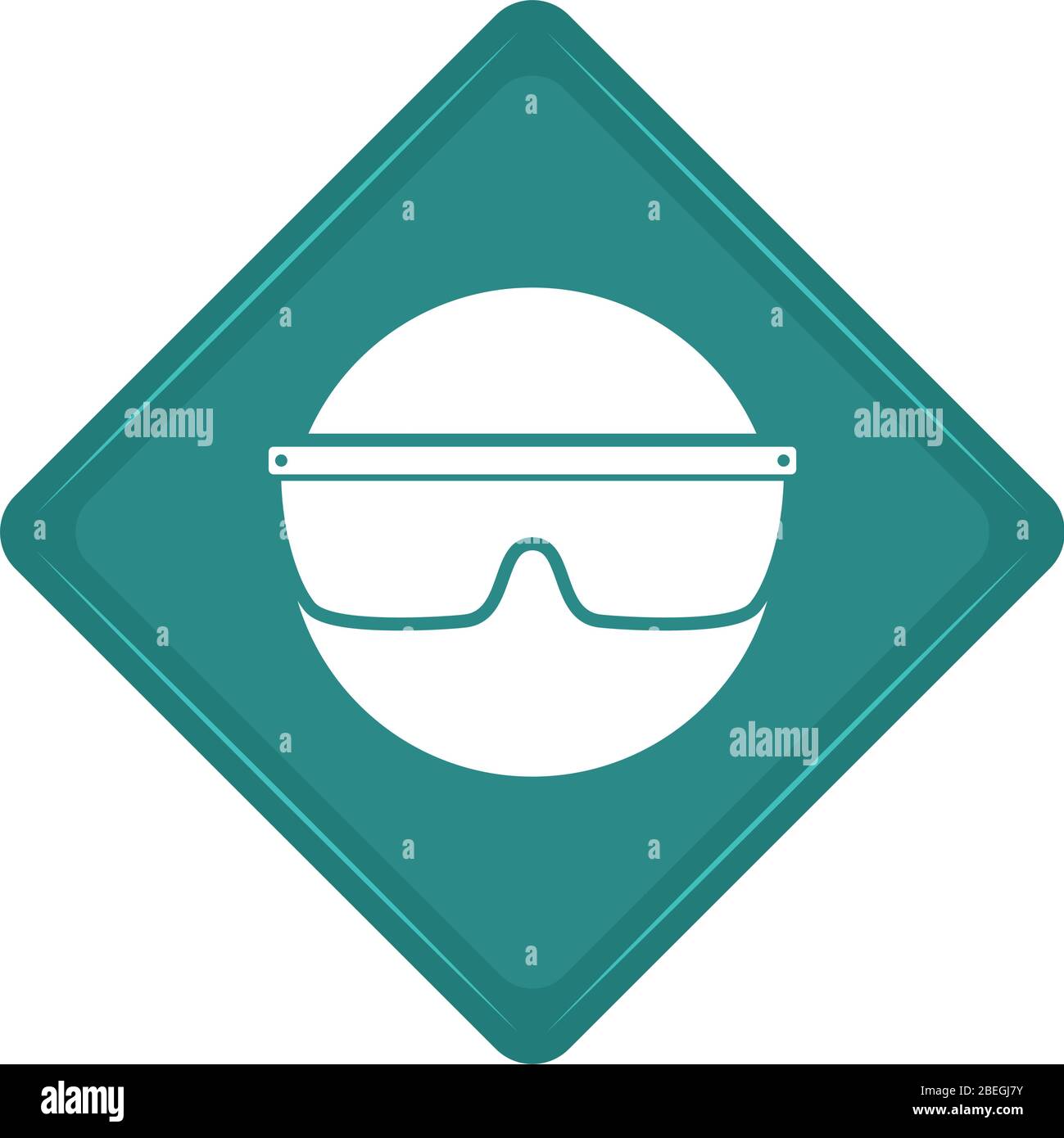 Sticker of a man with protection glasses icon Stock Vector Image & Art ...