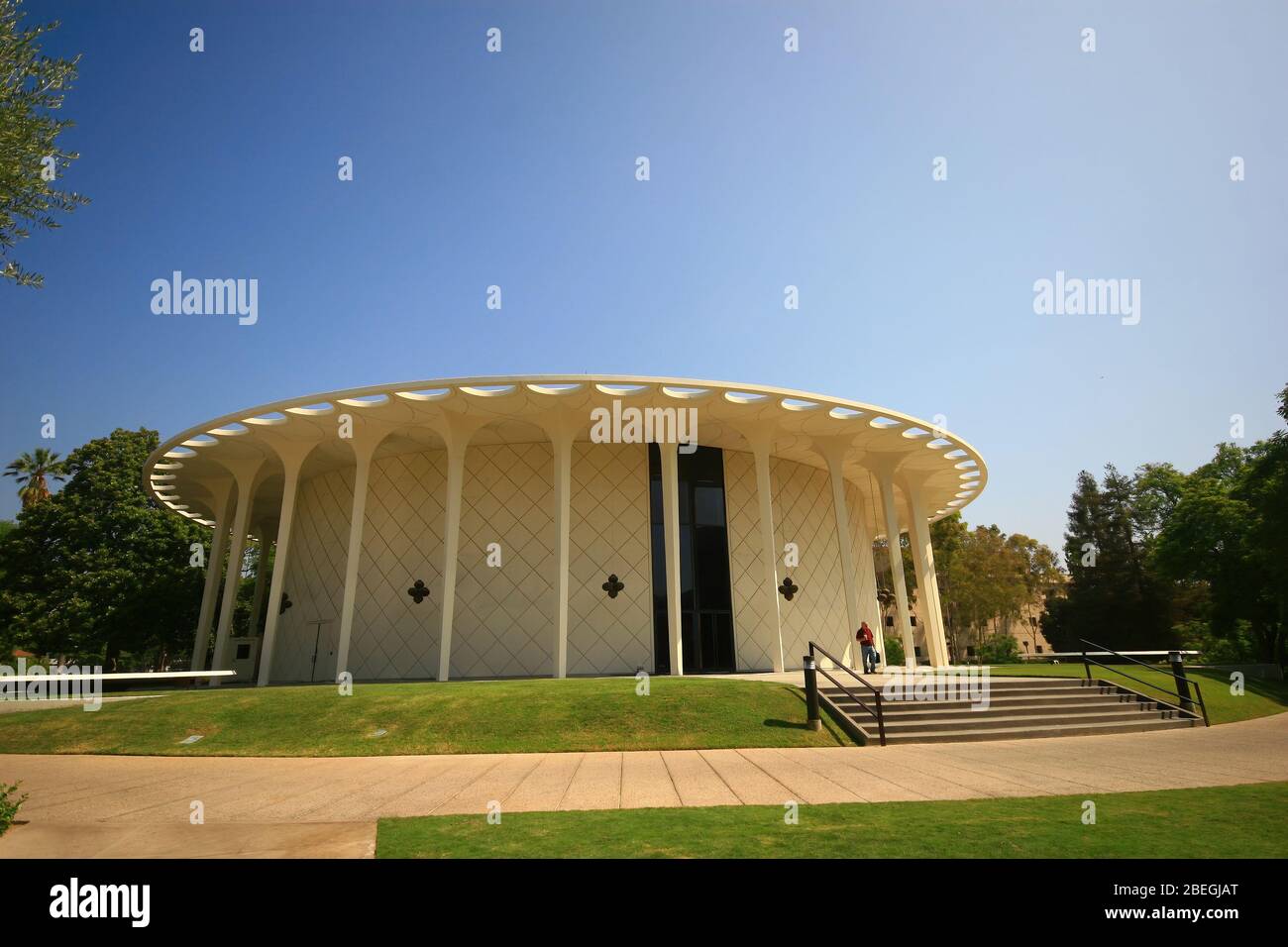 Los Angeles, AUG 12, 2009 - Exterior view of Beckman Auditorium of the California Institute of Technology Stock Photo