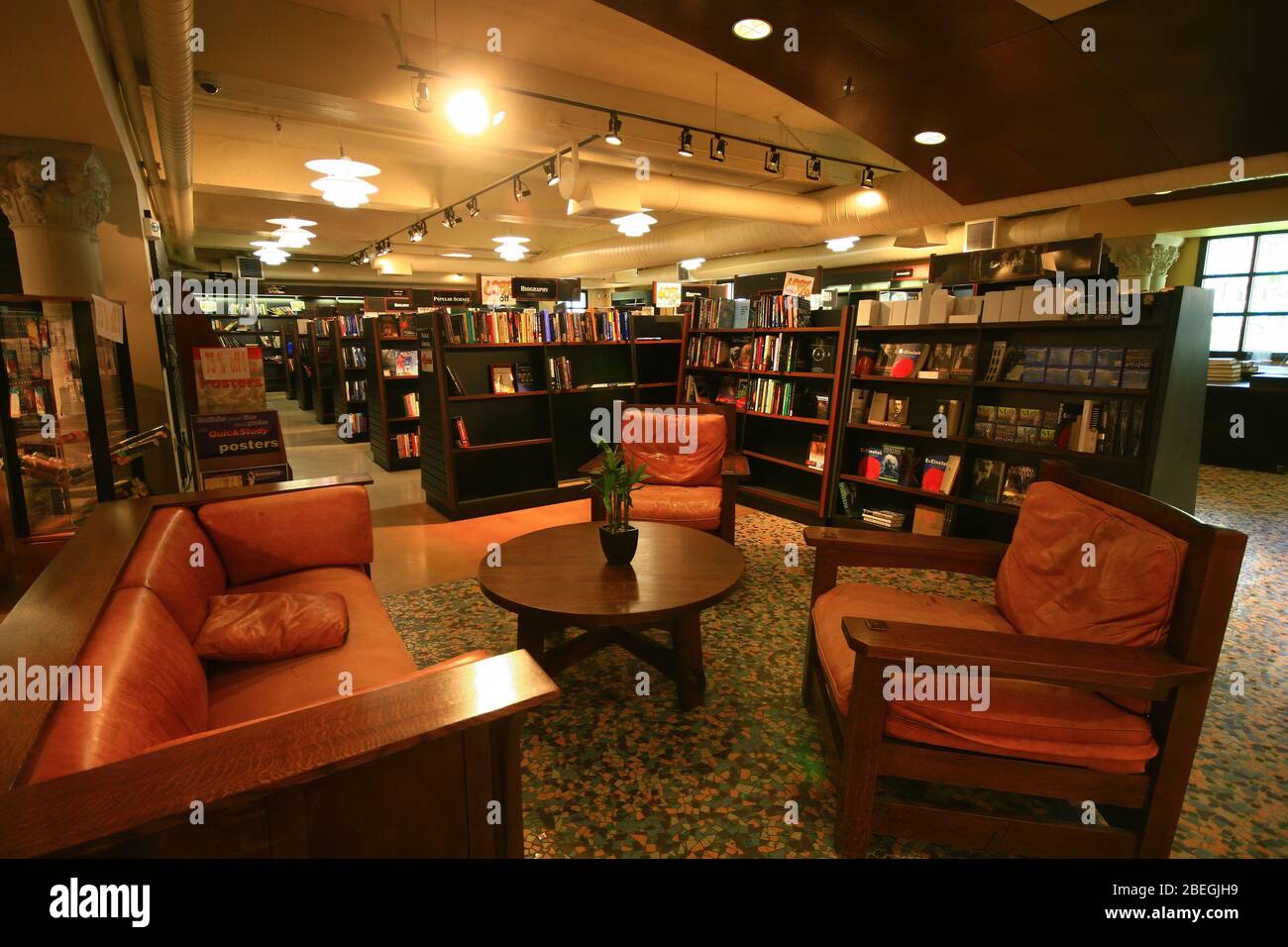 Los Angeles, AUG 12, 2009 - Interior view of book store of the California Institute of Technology Stock Photo