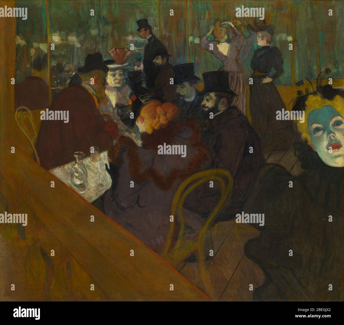 Henri de Toulouse-Lautrec - At the Moulin Rouge Stock Photo - Alamy