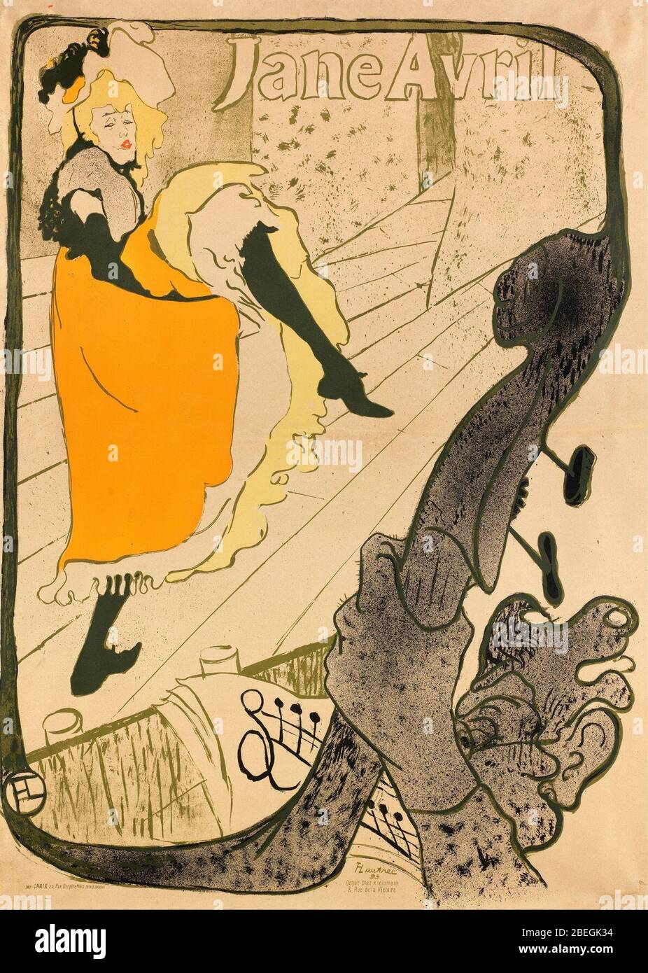 Jane Avril - Henri De Toulouse-Lautrec - Greetings Card - Chadbrook Cards