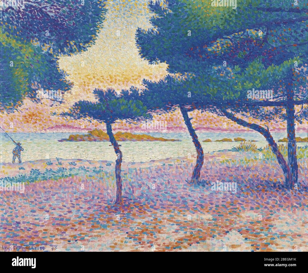 Henri edmond cross la plage de saint clair hi-res stock