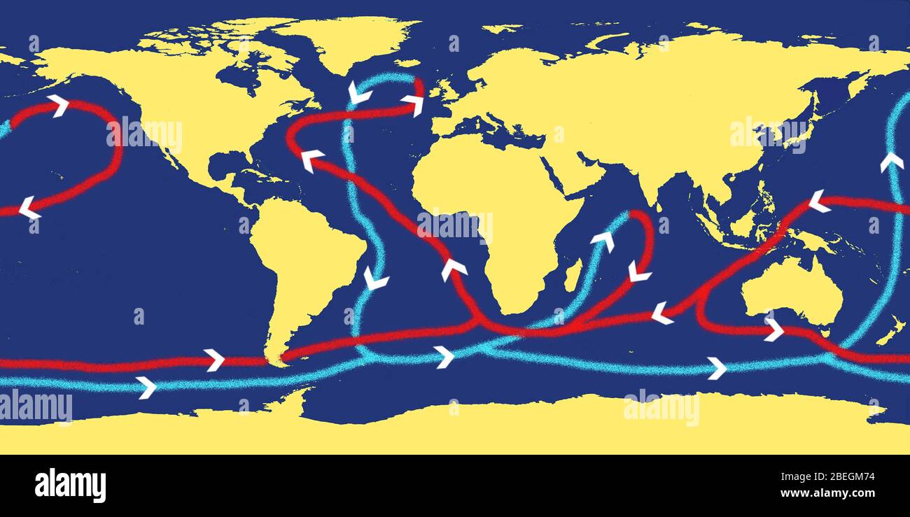 Global Ocean Circulation Stock Photo
