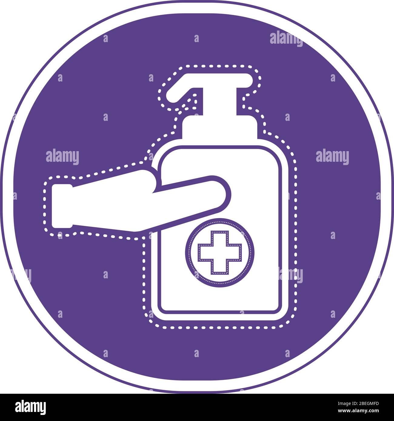Sticker of a antibacterial gel icon Stock Vector Image & Art - Alamy