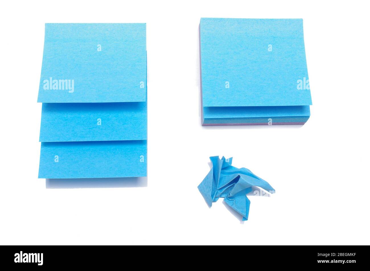 Sticky to-do blue notes isolated on the white background Stock Photo ...