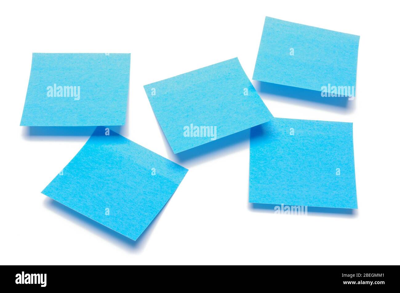 Sticky to-do blue notes isolated on the white background Stock Photo ...