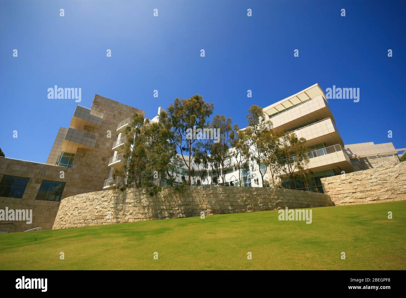 Los Angeles, AUG 21, 2009 - Exterior view of the Getty Center Stock Photo