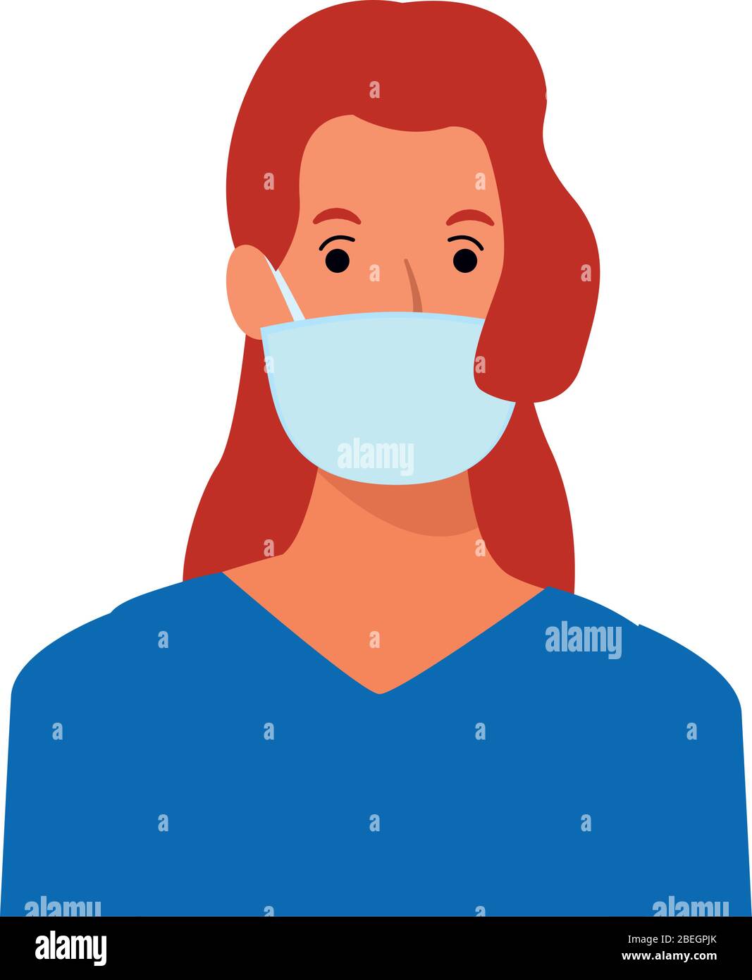 woman using face mask for covid19 character Stock Vector Image & Art ...