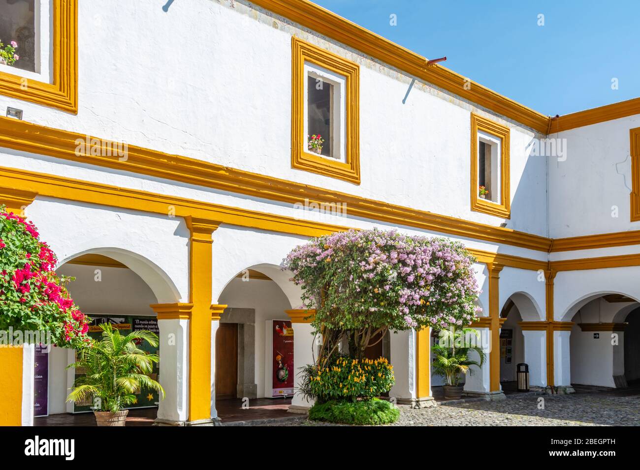 View of the architecture of the convent section of the Iglesia y
