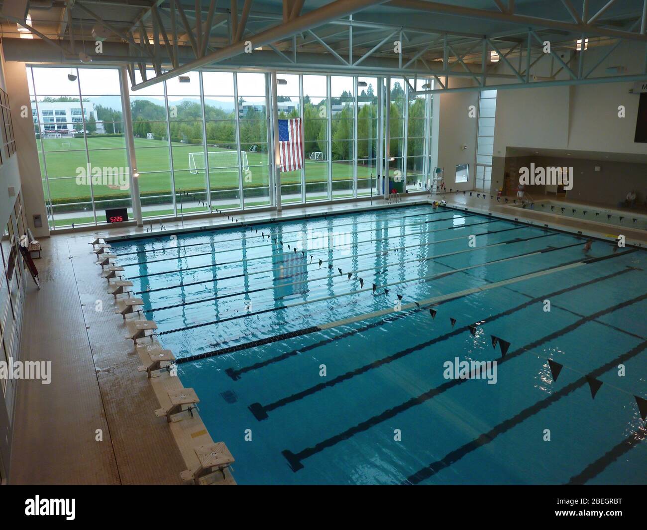 Oregon, AUG 7, 2009 - Interior view of a swimming pool of Nike World  Headquarters Stock Photo - Alamy
