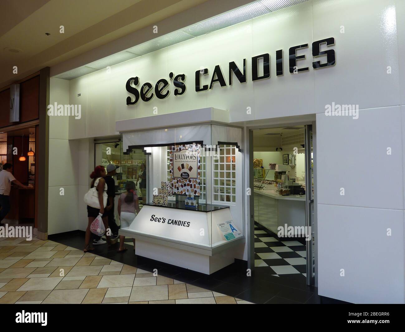 Los Angeles, AUG 10, 2009 Interior view of the See's Candies store in