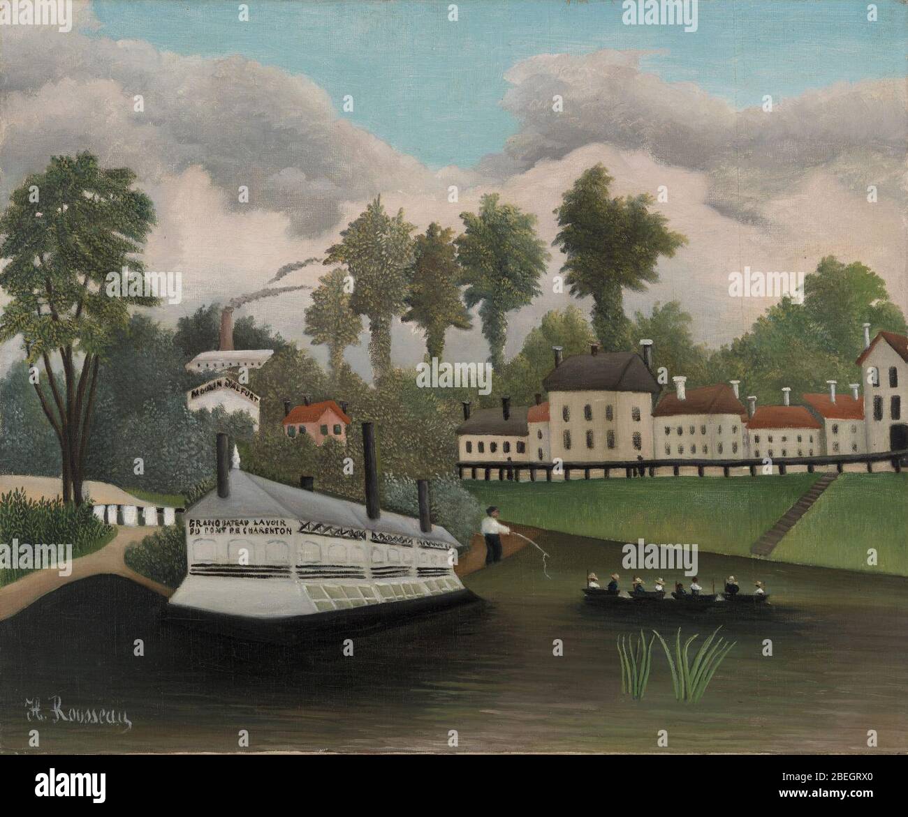 Henri Rousseau The Laundry Boat of Pont de Charenton (Le Bateaulavoir du Pont de Charenton