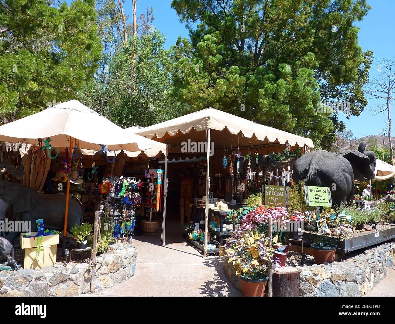 San Diego, AUG 18, 2009 - Gift shop of San Diego Zoo Safari Park Stock Photo