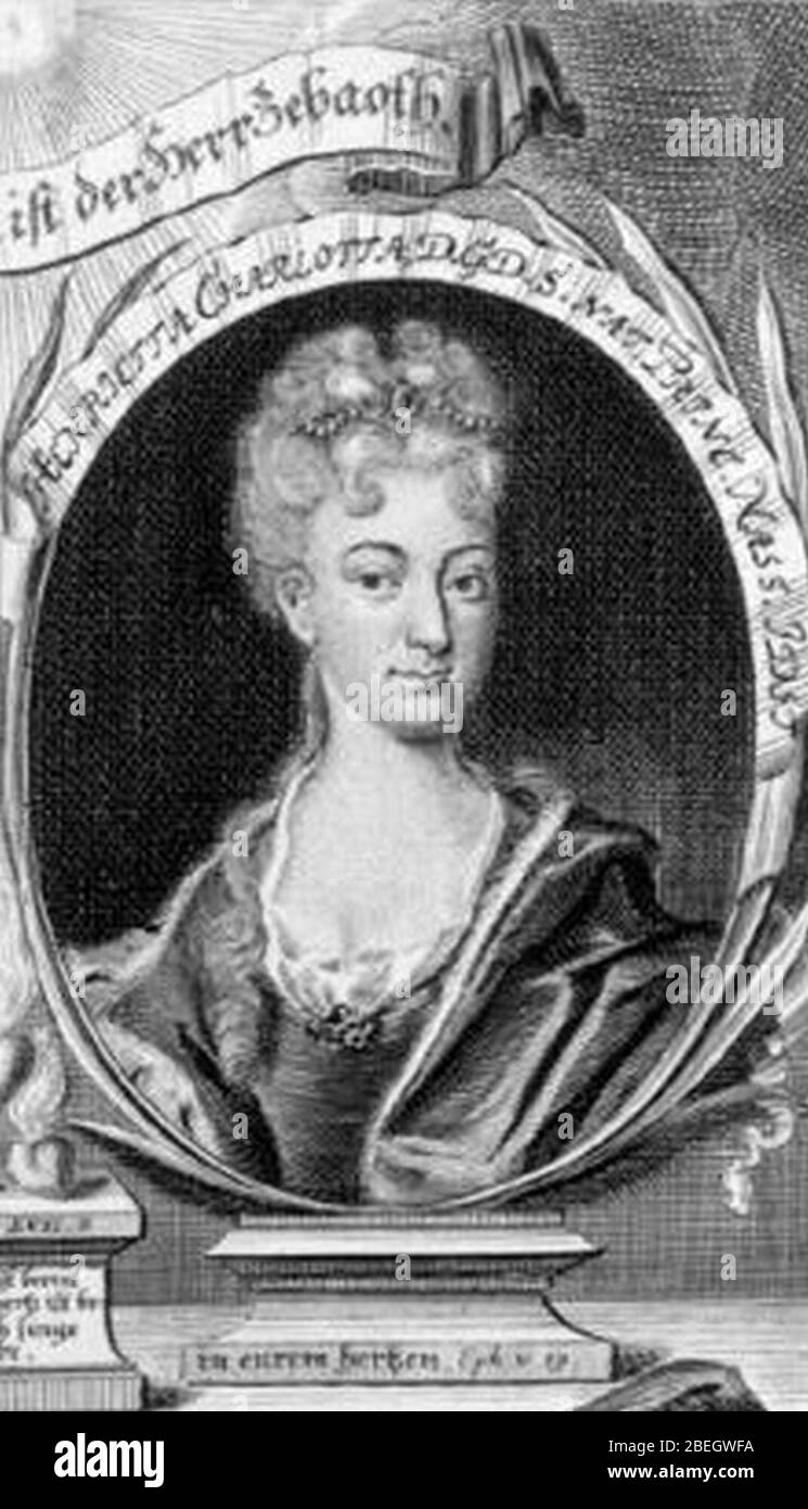 Henriette Charlotte of Nassau-Idstein Duchess of Saxe-Merseburg. Stock Photo