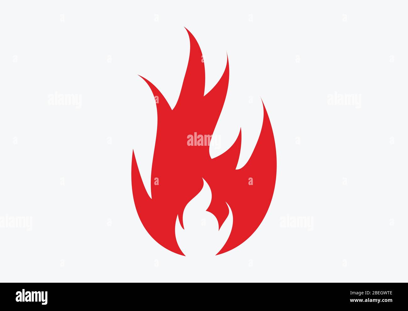 Red flames symbol for fire, minimalist vector symbol Stock Vector Image & Art Alamy