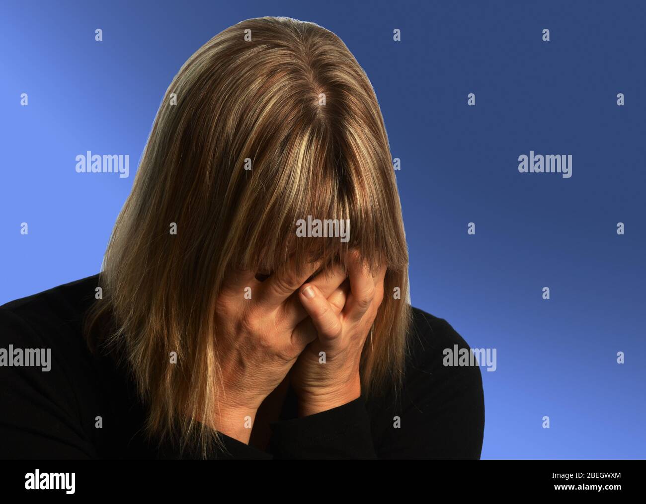 Woman Hands Face Distressed High Resolution Stock Photography and ...