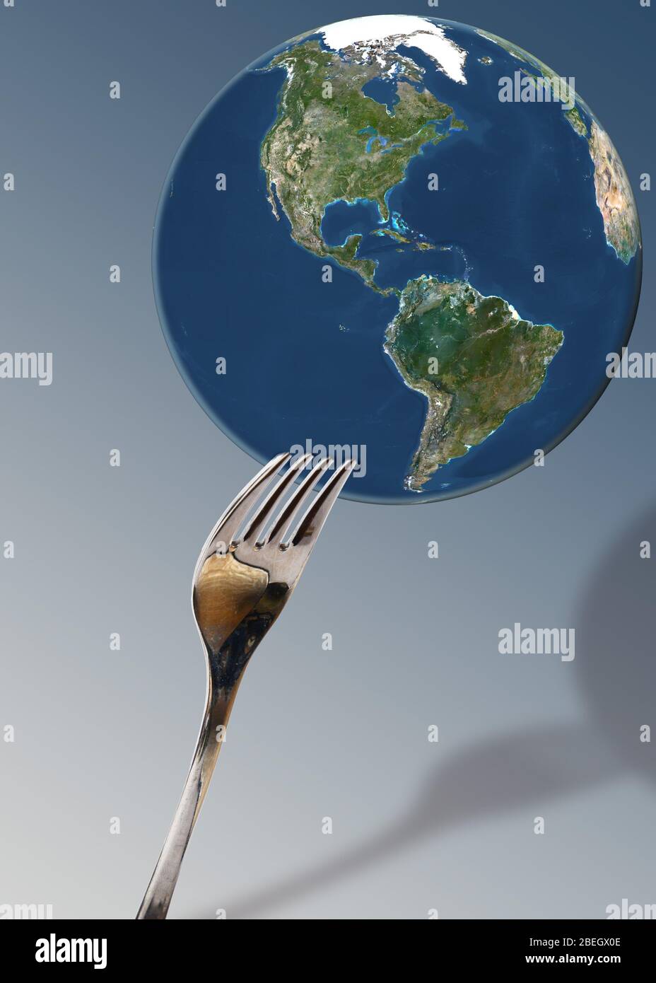 Fork and Earth Stock Photo Alamy