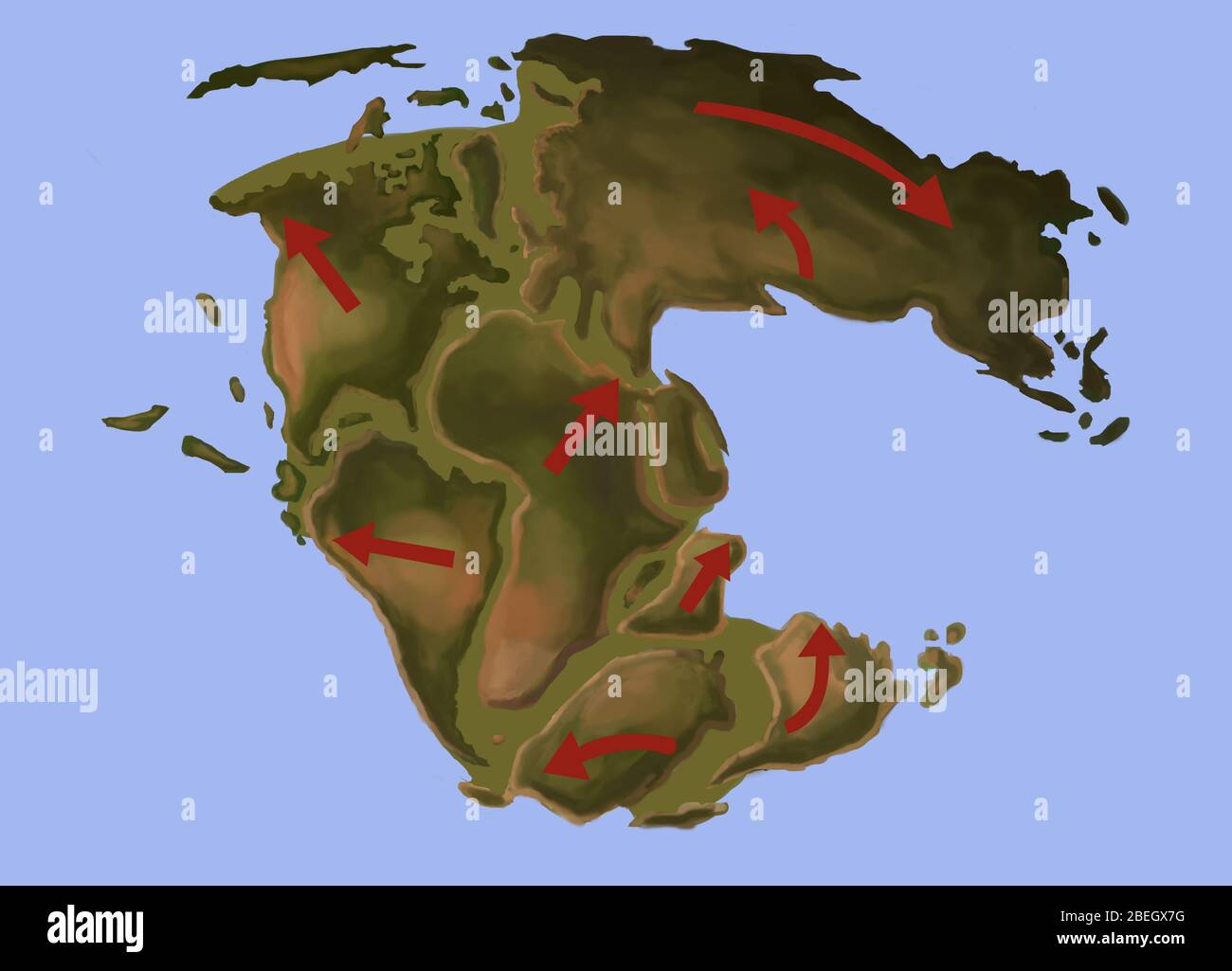 Pangea Political Map