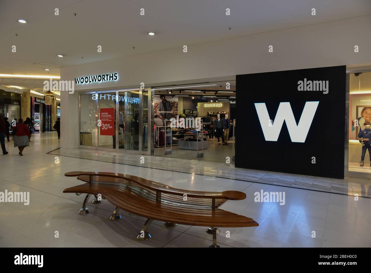 Woolworths Store situated at The Pavilion Mall (one of the biggest shopping malls in Africa), Durban, South Africa Stock Photo