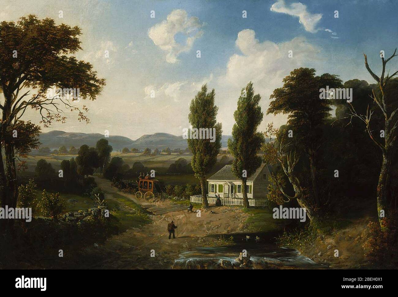 Henry Boese - Landscape with Stagecoach Stock Photo